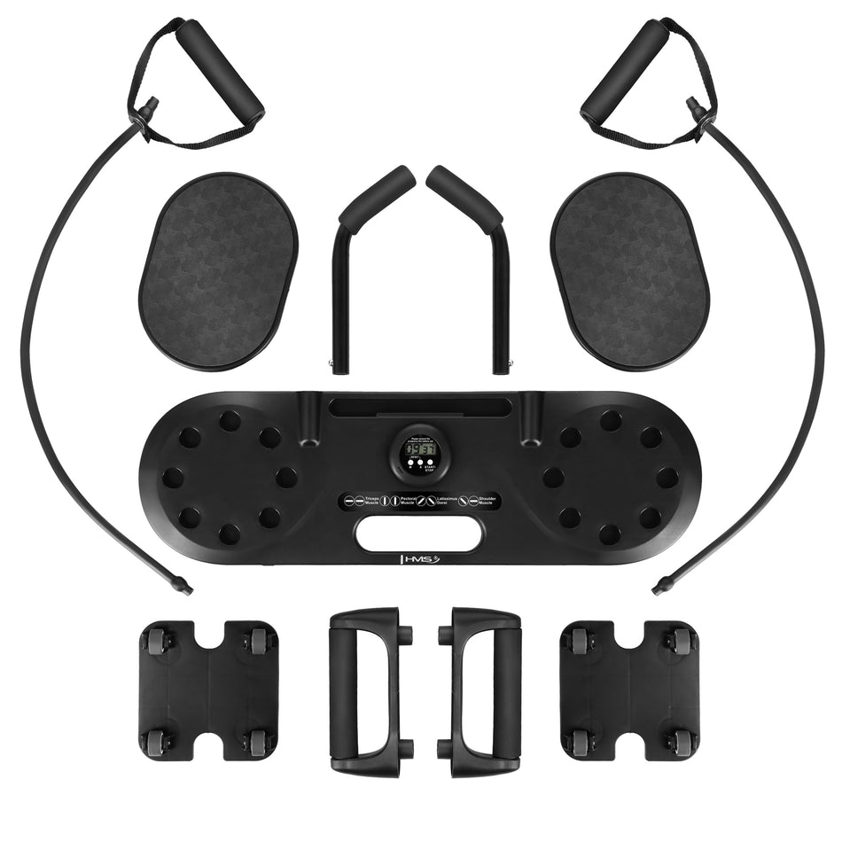 DBP02 MULTIFUNKTIONALES PUSH-UP-BOARD MIT WIDERSTANDSBÄNDERN 3-IN-1 HMS