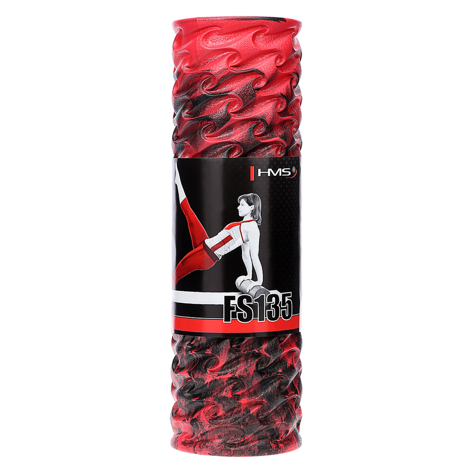 FS135 ROT-SCHWARZ 45 CM FITNESSROLLE / MASSAGEROLLE HMS