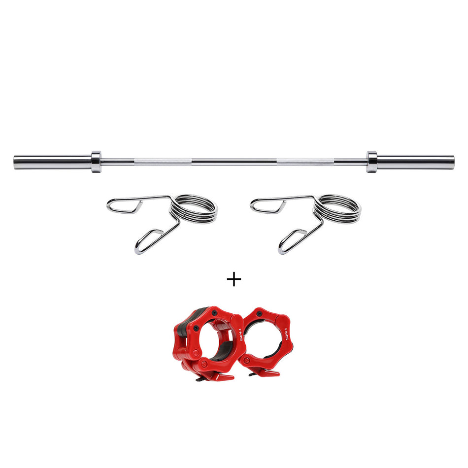 GO205 OLYMPISCHE LANGHANTELSTANGE 13.5 KG 1500MM + ZG1000 HMS PREMIUM