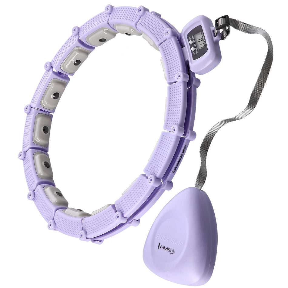 HHM14 HULA-HOOP-REIFEN VIOLET MIT MAGNETEN UND SCHWERKRAFTBALL + ZÄHLER HMS