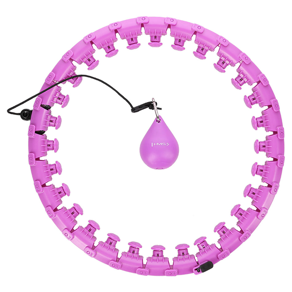 HHW12 PLUS SIZE VIOLET HULA-HOOP-REIFEN MIT MASSAGEPUNKTEN UND SCHWERKRAFTBALL HMS