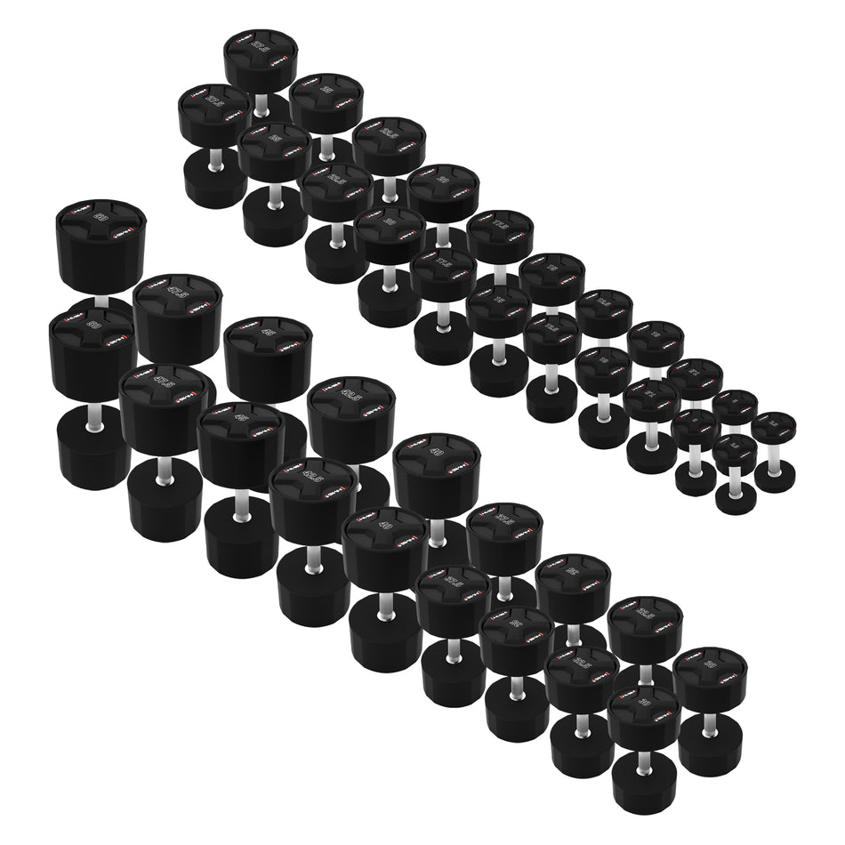 HPC-Satz Polyurethan-Hanteln 2 x 2,5 - 50 KG CPU  - 1050 KG HMS