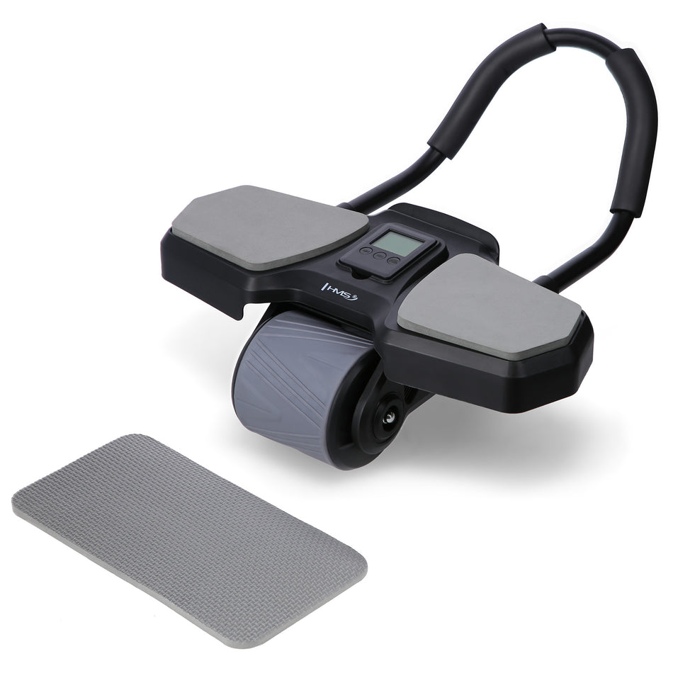 KA10 BLACK AUTOMATISCHES ABS-ROLLE MIT STÜTZE FÜR BAUCHMUSKELTRAINING HMS
