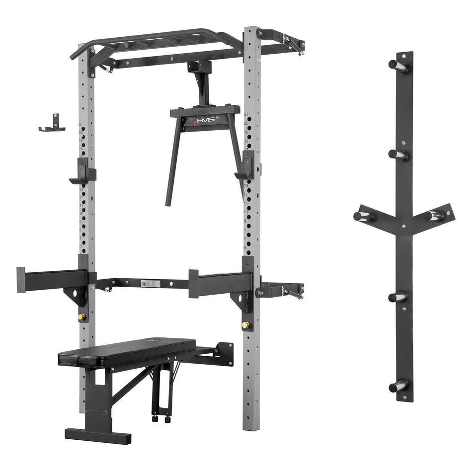 KLT22 WALL RACK FÜR HEIMTRAINING SET SILVER HMS