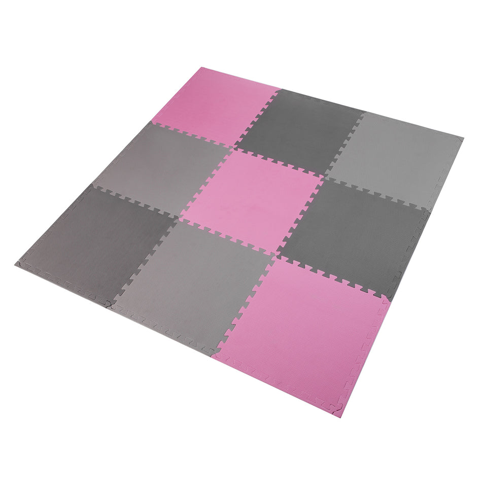 MP10 PUZZLE-MATTE UNTERLEGMATTE ROSA-GRAU 9 ELEMENTE 10MM