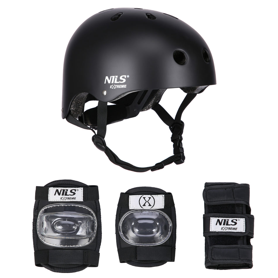 MR290+H210 HELM MIT SCHÜTZERN SET SCHWARZ GRÖßE M NILS EXTREME