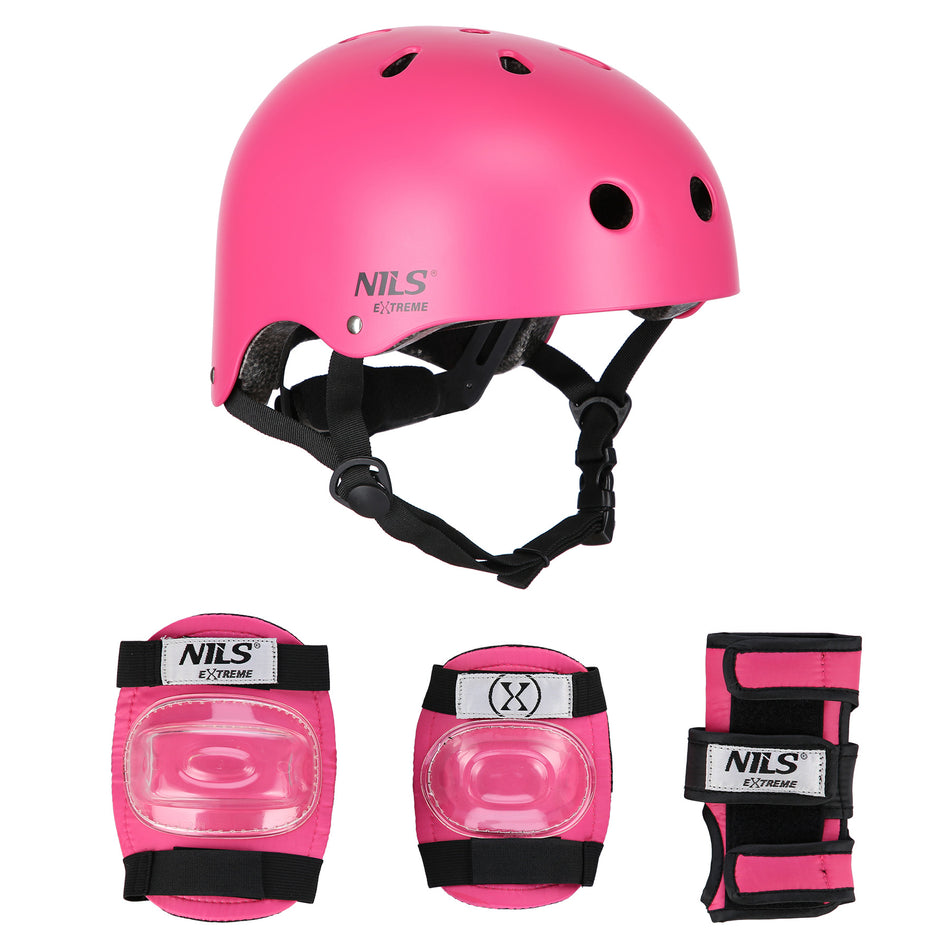 MR290+H210 HELM MIT SCHÜTZERN SET ROSA GRÖßE S NILS EXTREME