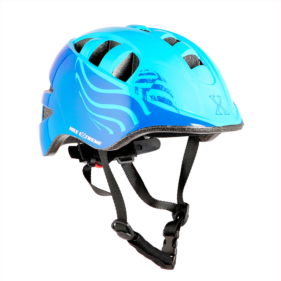 MTW08 BLAU GRÖßE S (51-57 CM) HELM FÜR KINDER NILS EXTEREME