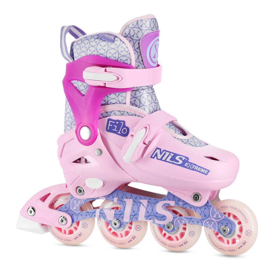 NA13102 INLINE-SKATES FILO ROSA GR. M (34–37) NILS EXTREME