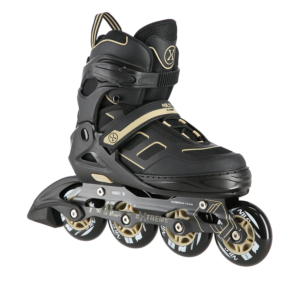 NA14174 A SCHWARZ-BEIGE GRÖßE S (31-34) INLINER NILS EXTREME