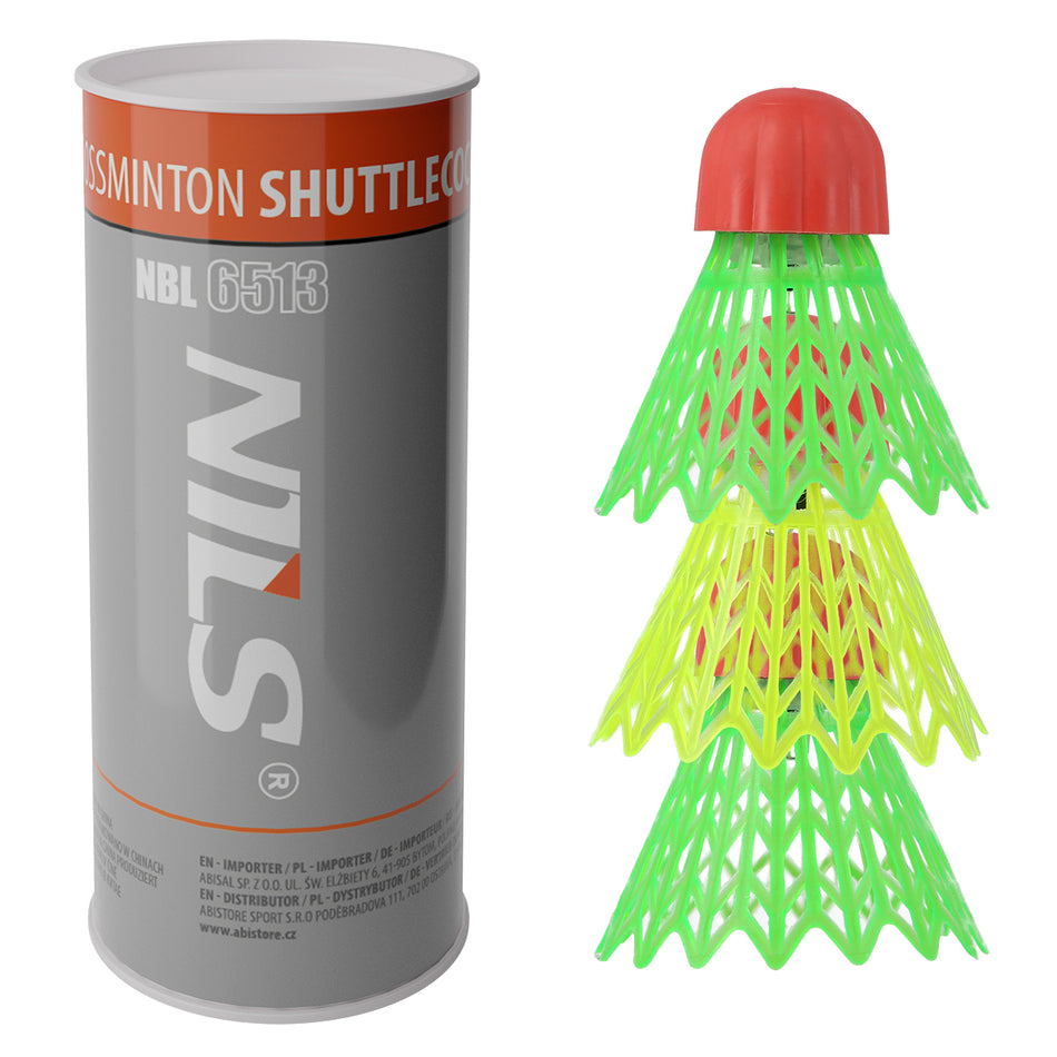 NBL6513 CROSSMINTON-FEDERBÄLLE NYLON 3 STK. NILS