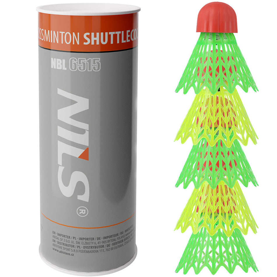 NBL6515 CROSSMINTON-FEDERBÄLLE NYLON 5 STK. NILS