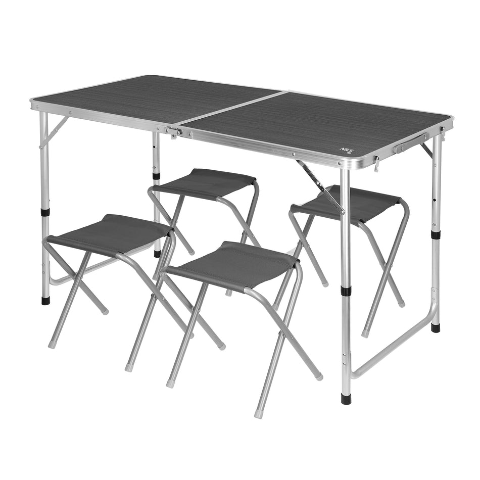 NC1633 TISCH UND STÜHLE SET DUNKELGRAU NILS CAMP