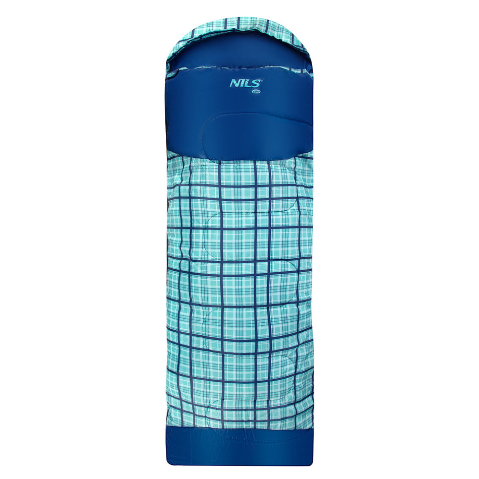 NC2009 BLAU KARIERT SCHLAFSACK GRÖßE L NILS CAMP
