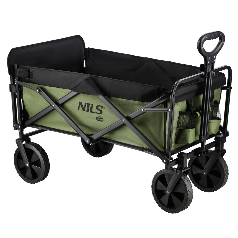 NC2602 BOLLERWAGEN GRÜN 150L – FALTBARER HANDWAGEN NILS CAMP