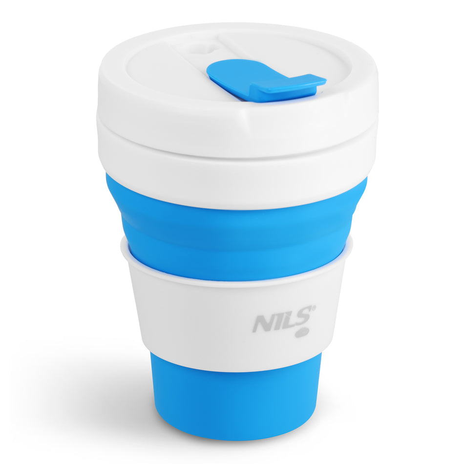 NC4103 FOLDING SILICONE CUP 475ML BLUE NILS CAMP