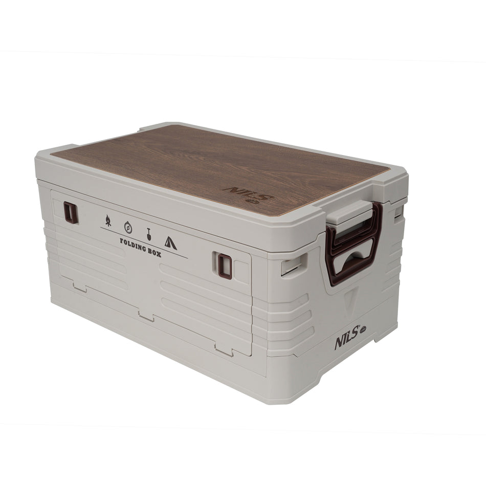 NCB4002 FOLDING CAMPING BOX WITH LID 2IN1 50L GREEN NILS CAMP
