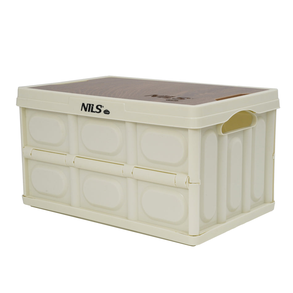 NCB4007 FALTBOX WEIß MIT TISCHFUNKTION 2-IN-1 – OUTDOOR-TISCHBOX NILS CAMP
