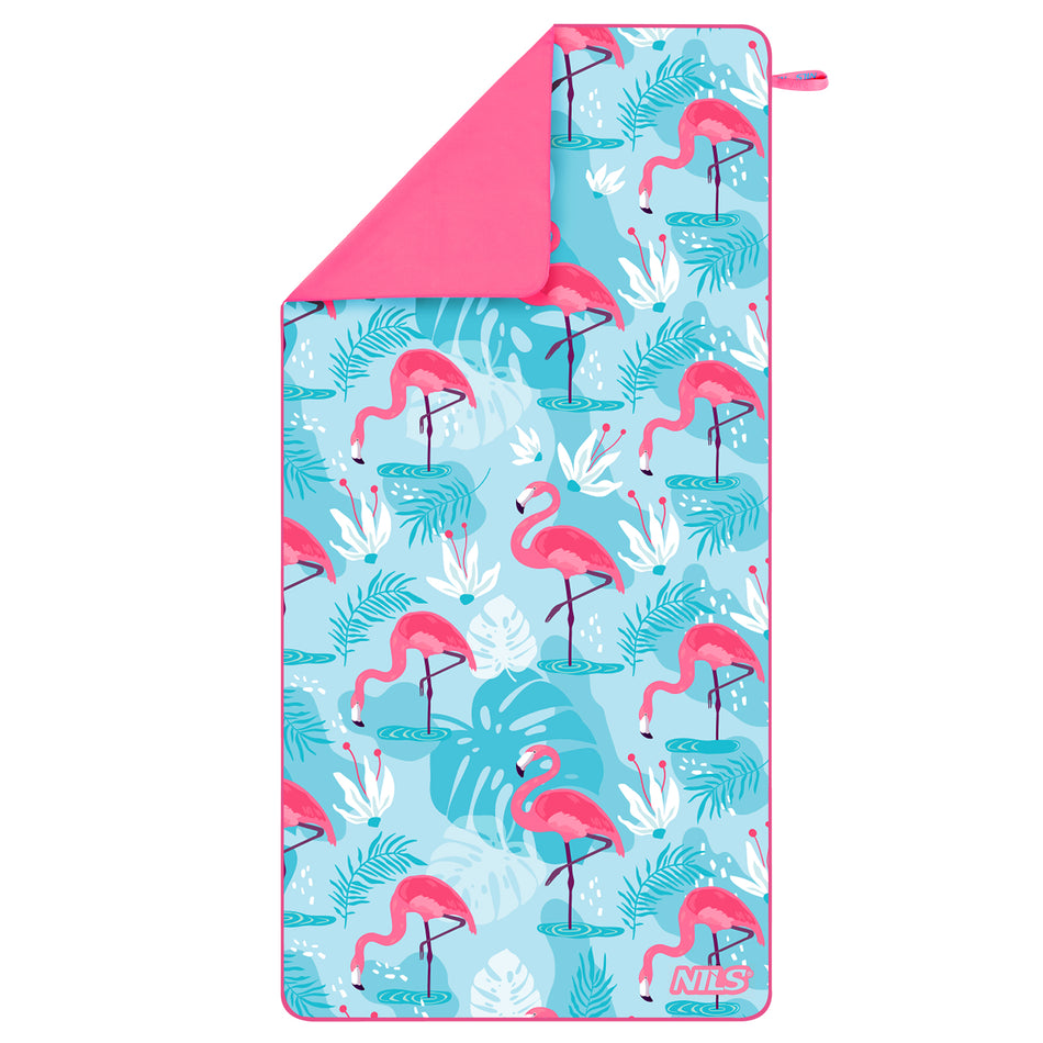 NCR14 FLAMINGOS MIKROFASERHANDTUCH 160X80 cm NILS CAMP