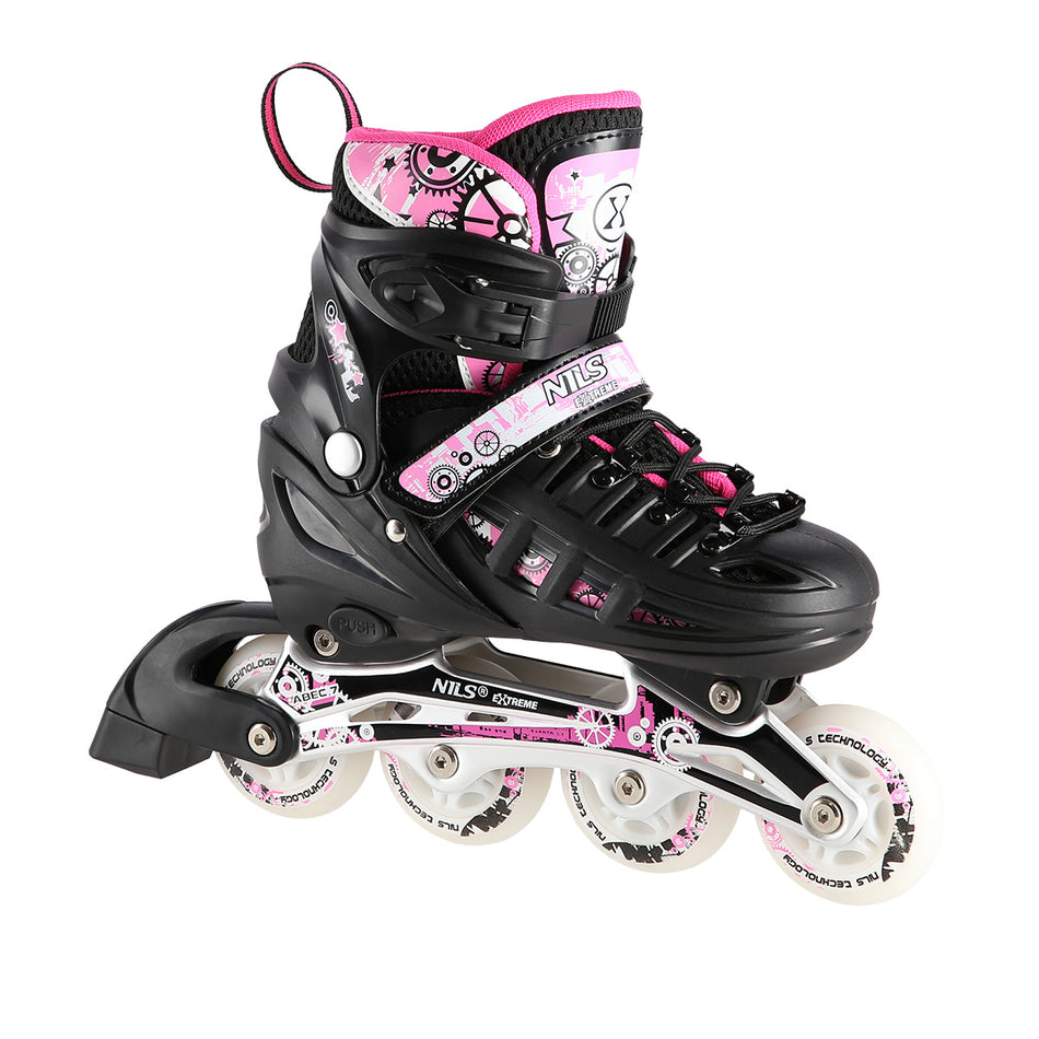 NH10905 4-IN-1 ROSA LED GRÖßE L(39-42)  INLINER MIT DER AUSTAUSCHBAREN HOCKEY-KUFE NILS EXTREME