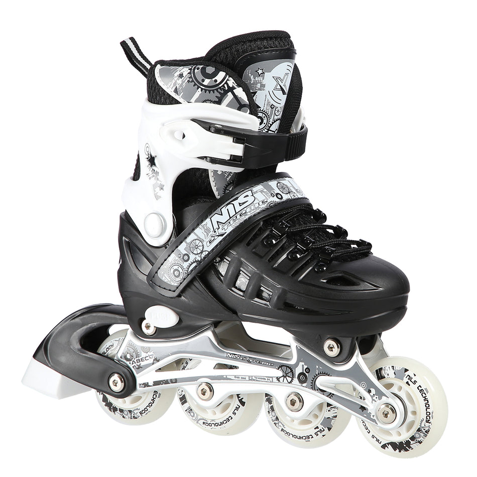 NH10905 4-IN-1 SCHWARZ GRÖßE S (31-34) INLINER MIT DER AUSTAUSCHBAREN EISHOCKEY-KUFE NILS EXTREME