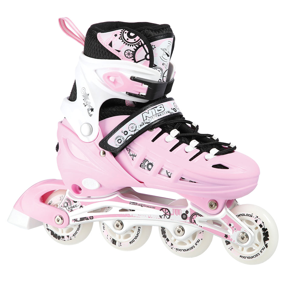NH10905 4-IN-1 ROSA GRÖßE S (31-34) INLINER MIT DER AUSTAUSCHBAREN EISHOCKEY-KUFE NILS EXTREME