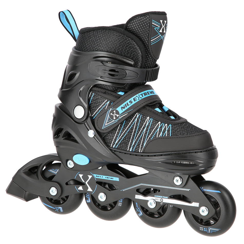 NH11912 A 2-IN-1 BLACK/BLUE GRÖßE S (31-34) INLINER MIT DER AUSTAUSCHBAREN EISHOCKEY-KUFE NILS EXTREME