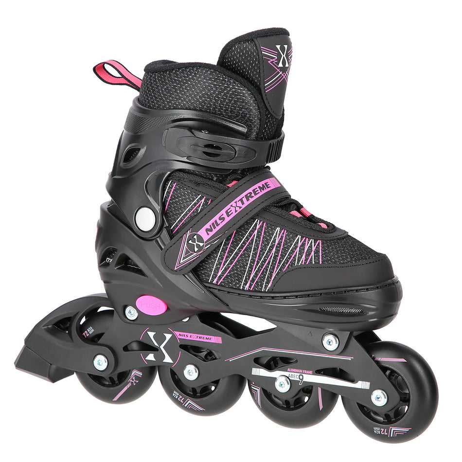 NH11912 A 2-IN-1 BLACK/PINK GRÖßE S (31-34) INLINER MIT DER AUSTAUSCHBAREN EISHOCKEY-KUFE NILS EXTREME
