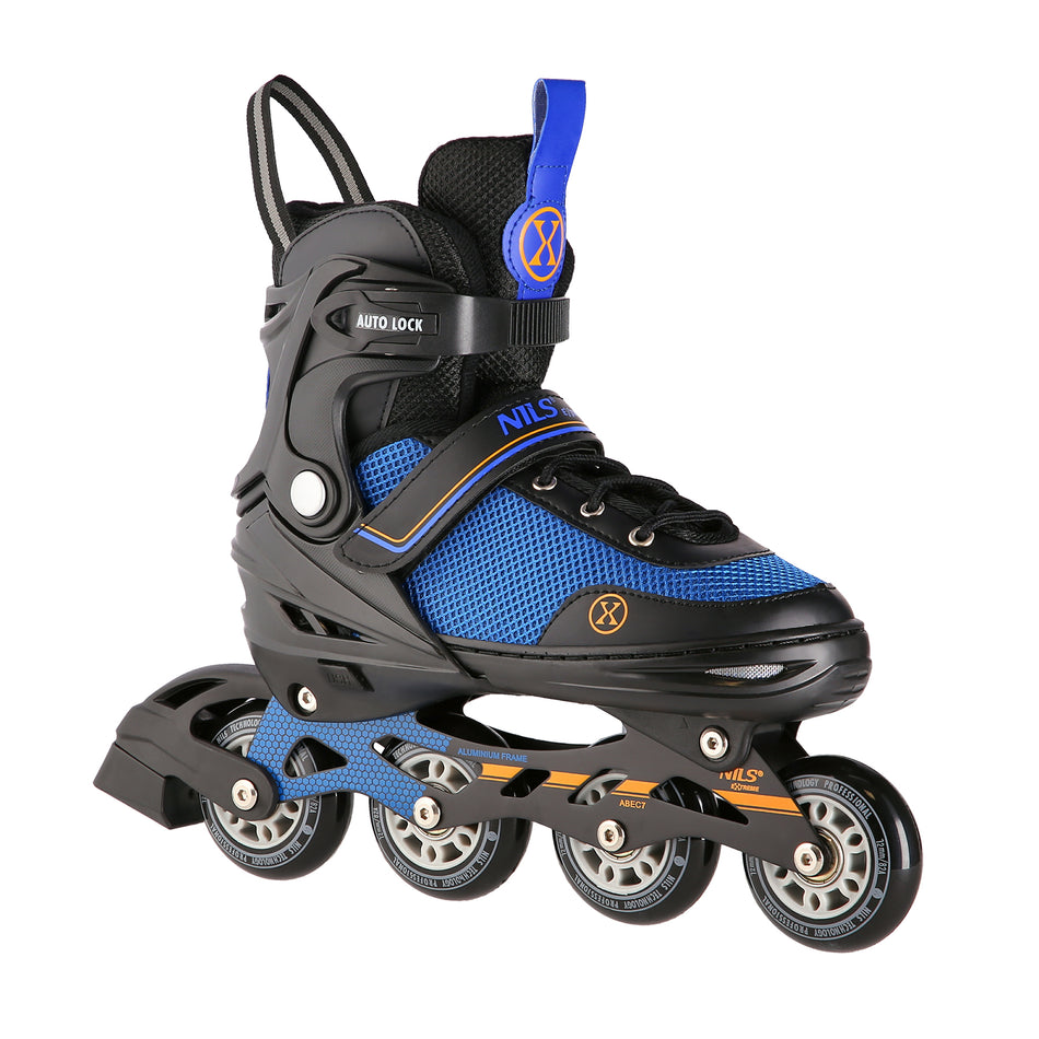 NH18188A 2-IN-1 SCHWARZ-ORANGE GRÖßE L(39-43)  INLINER MIT DER AUSTAUSCHBAREN HOCKEY-KUFE NILS EXTREME