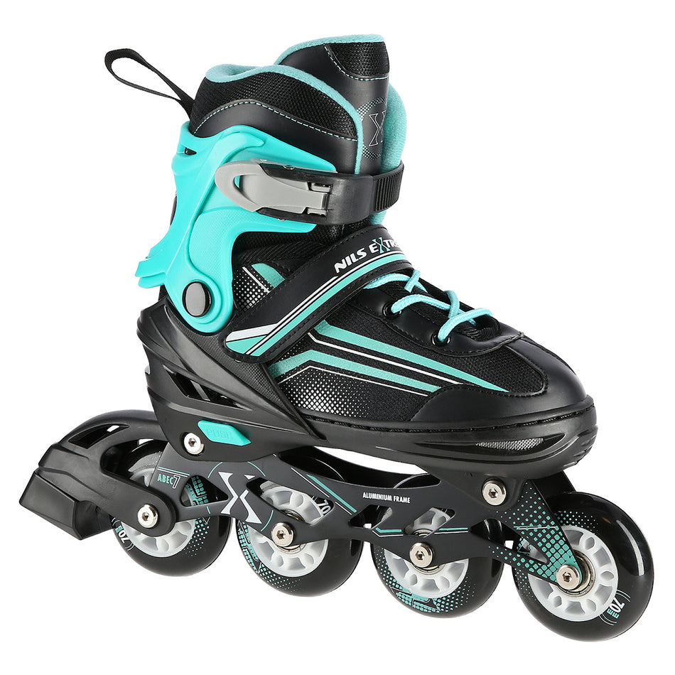 NH18190 2-IN-1 SCHWARZ-BLAU GRÖßE S (29-33) INLINER MIT DER AUSTAUSCHBAREN EISHOCKEY-KUFE NILS EXTREME