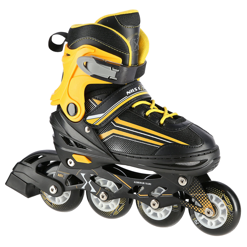 NH18190 2-IN-1 SCHWARZ-ORANGE GRÖßE S (29-33) INLINER MIT DER AUSTAUSCHBAREN EISHOCKEY-KUFE NILS EXTREME