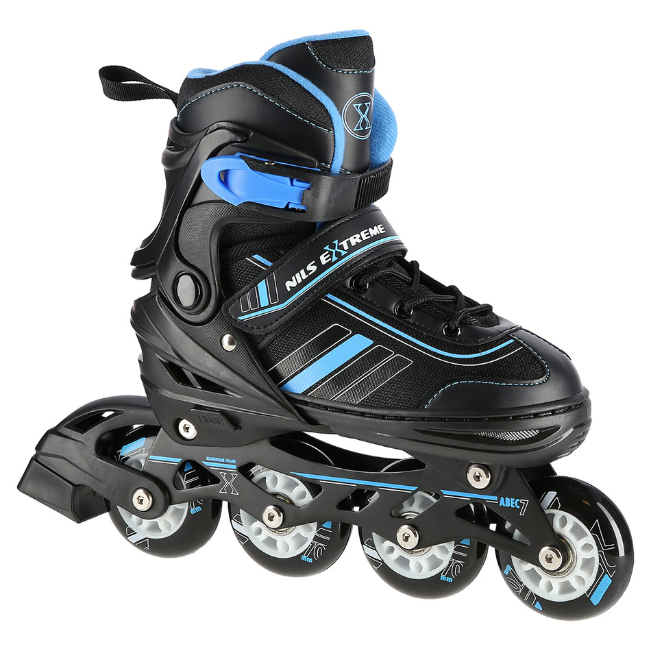 NH18191 2-IN-1 SCHWARZ-BLAU GRÖßE L (39-43) INLINER MIT DER AUSTAUSCHBAREN EISHOCKEY-KUFE NILS EXTREME
