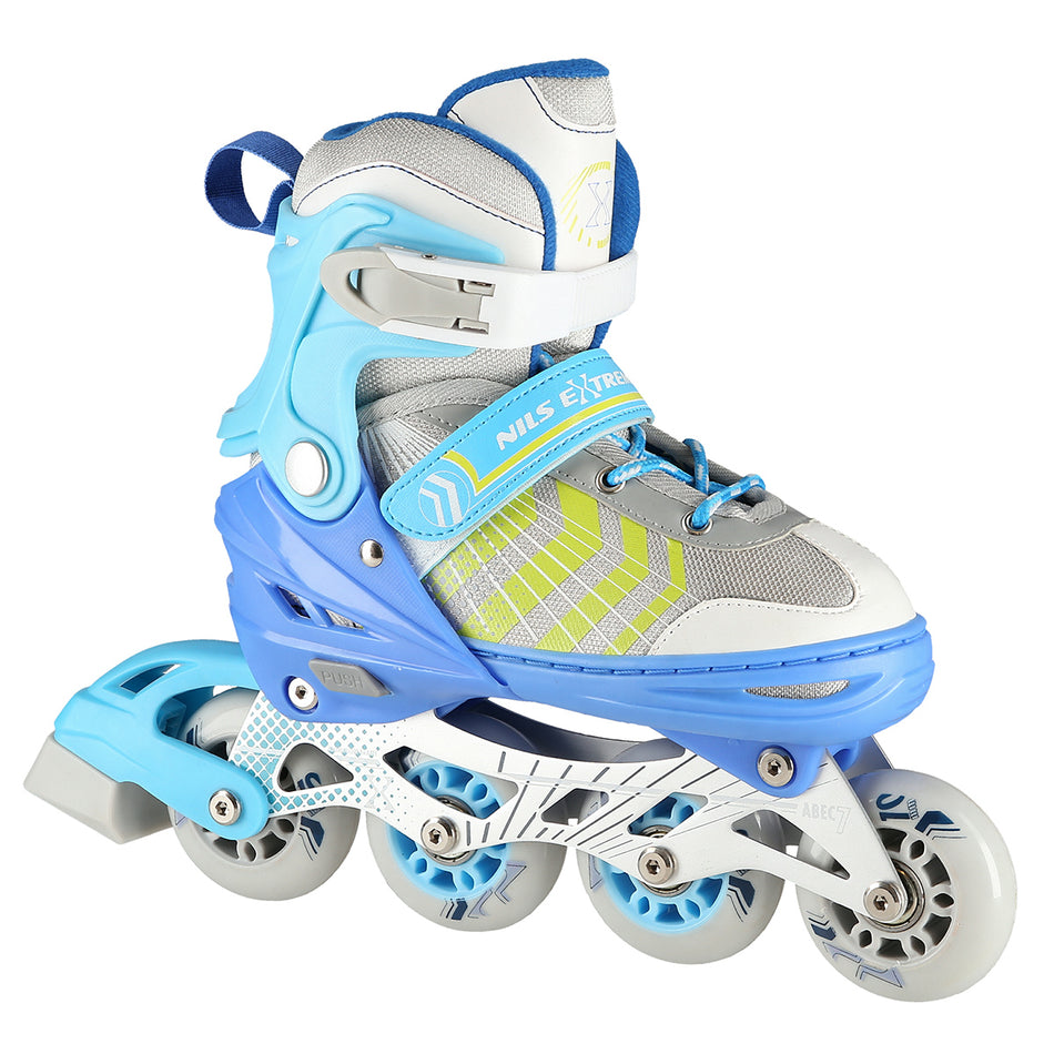 NH18192 4-IN-1 BLAU GRÖßE L (39-43) INLINER MIT DER AUSTAUSCHBAREN EISHOCKEY-KUFE NILS EXTREME