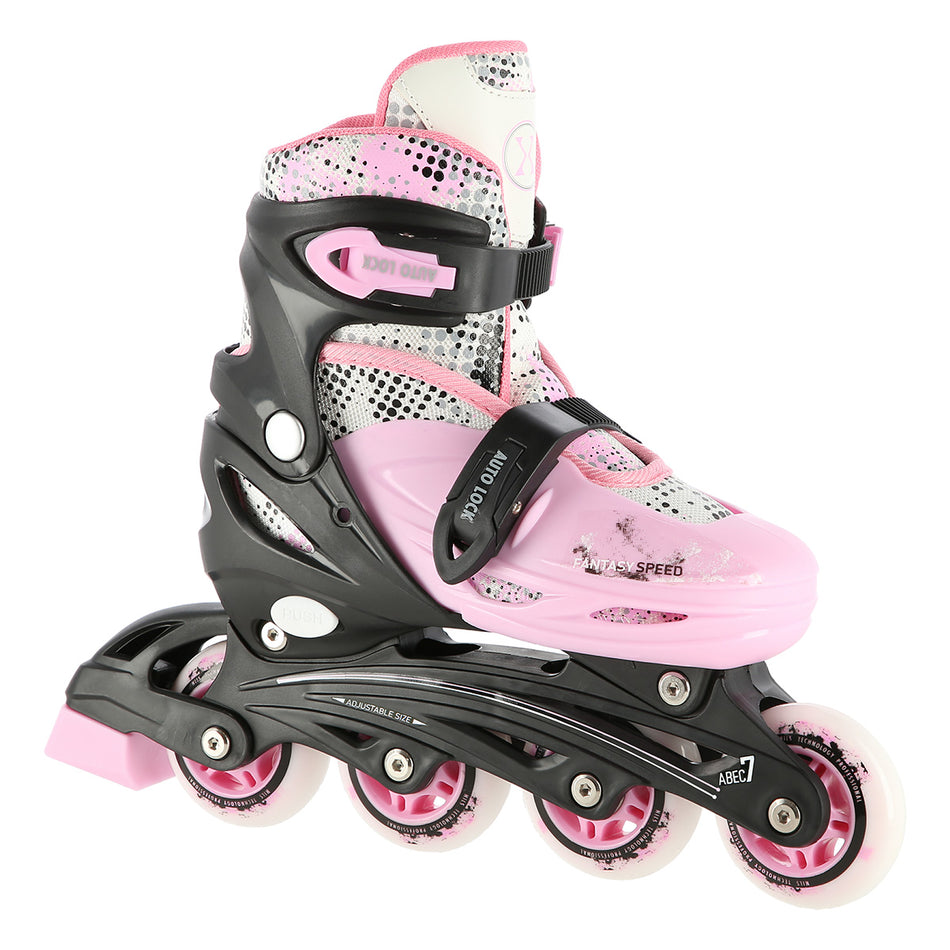 NH18331 ROSA 4-IN-1 GRÖßE S (31-34) INLINER MIT DER AUSTAUSCHBAREN EISHOCKEY-KUFE NILS EXTREME