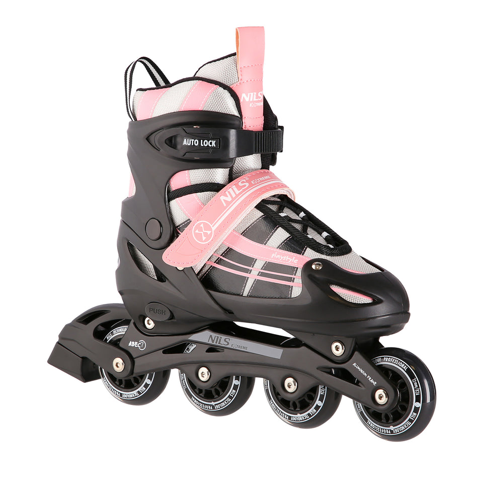 NH18366A 2-IN-1 ROSA-WEIß GRÖßE M(35-38) INLINER MIT DER AUSTAUSCHBAREN HOCKEY-KUFE NILS EXTREME
