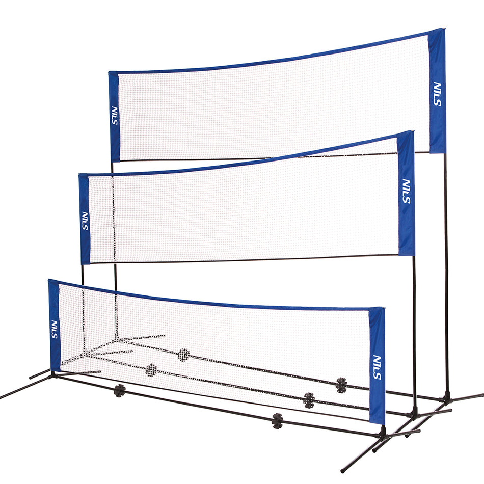 NT7111 3-IN-1 MULTIFUNKTIONALES NETZ BADMINTON+TENNIS+VOLLEYBALL NILS