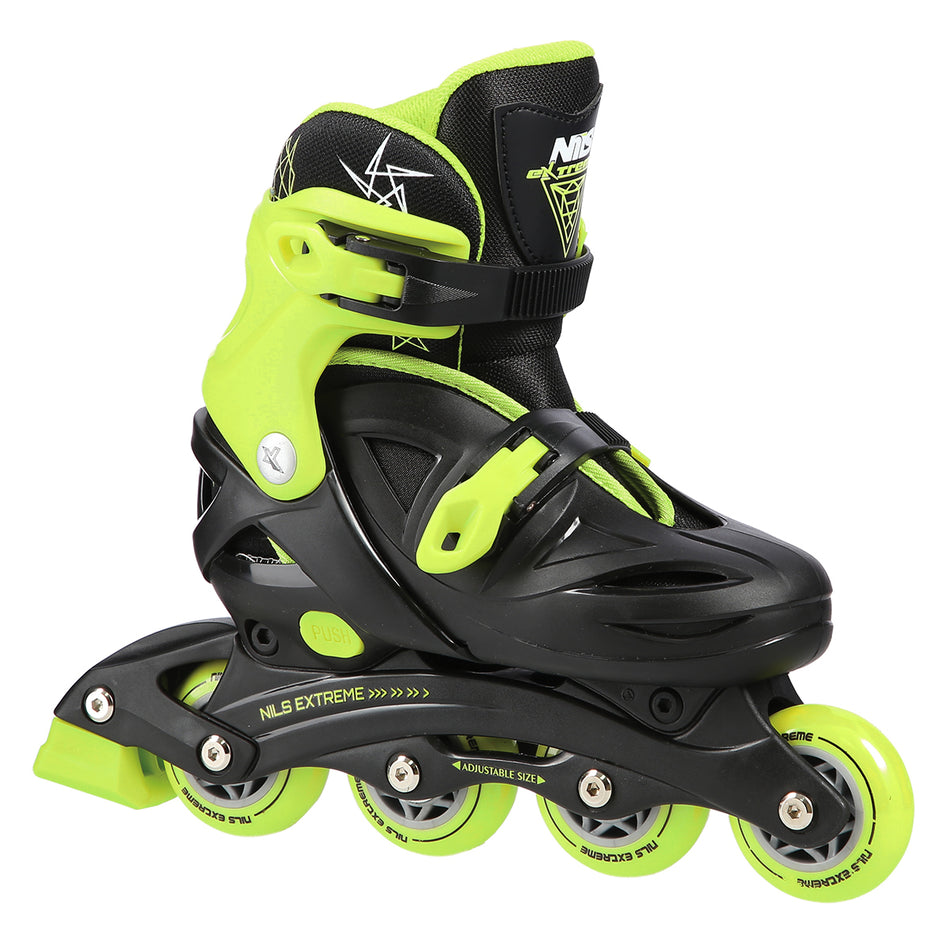 NJ/NA0321 A SCHWARZ-LIMETTENGRÜN GRÖßE L (36-40) INLINER NILS EXTREME
