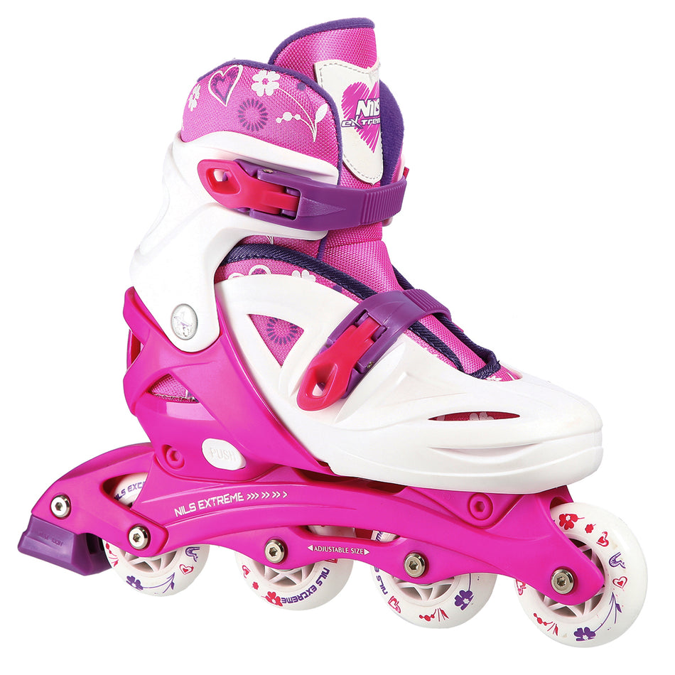 NJ/NA0321 A WEIß-ROSA GRÖßE M (31-35) INLINER NILS EXTREME