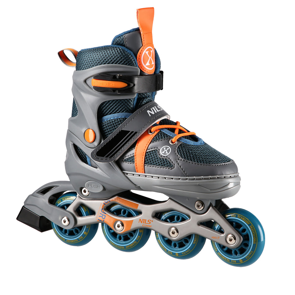 NJ1828A GRAU-ORANGE GRÖßE S(31-34) INLINER NILS EXTREME