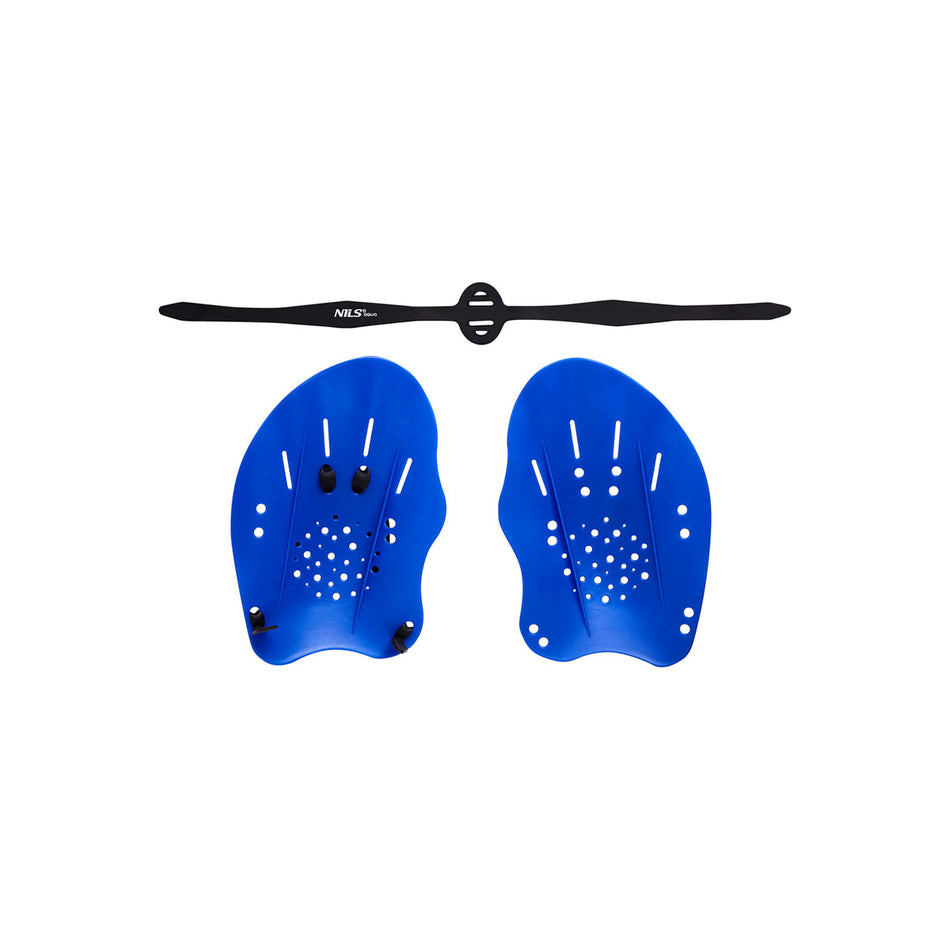 NQAP10 BLAU HANDPADDEL SCHWIMMEN NILS AQUA