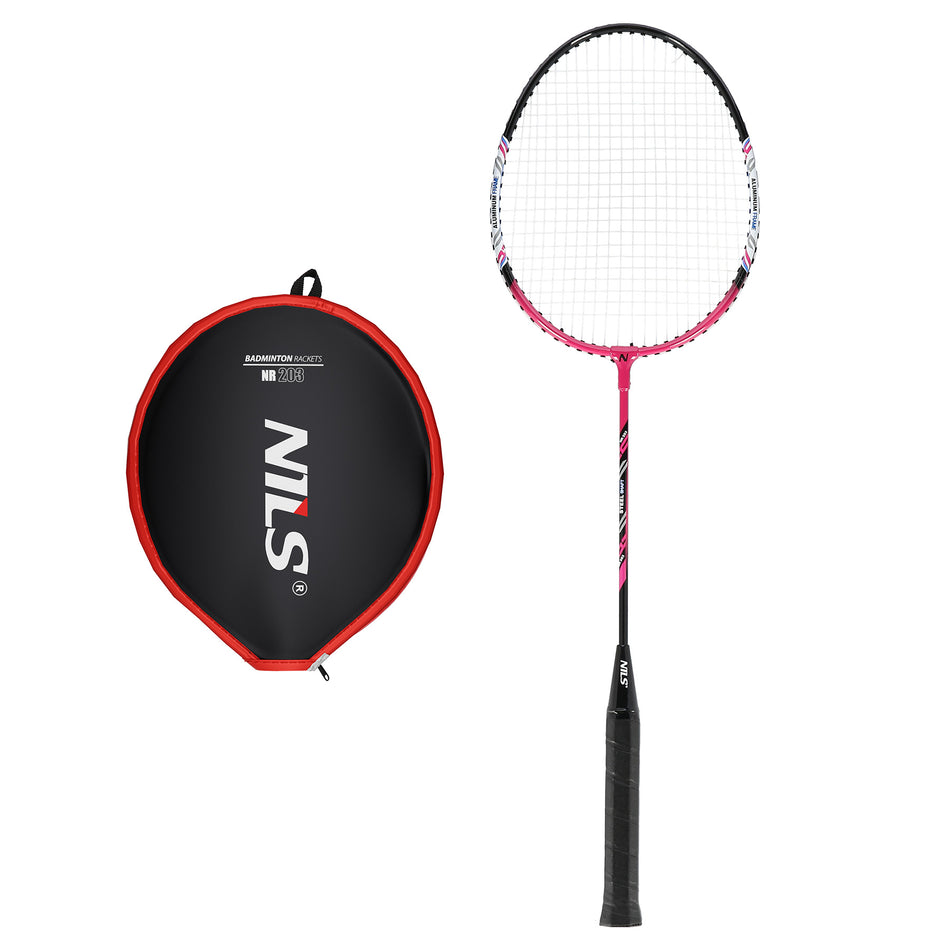 NR203 ALUMINIUM BADMINTONSCHLÄGER + SCHUTZHÜLLE NILS