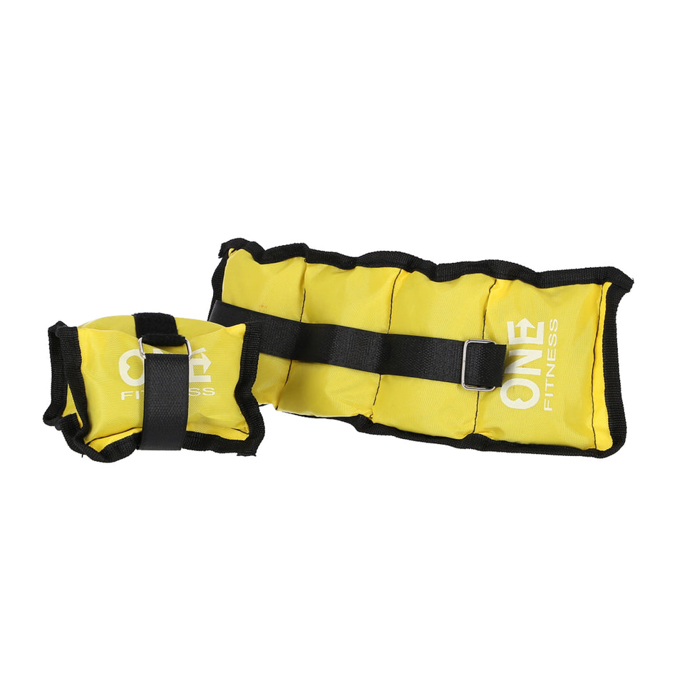 WW02 YELLOW GEWICHTSMANSCHETTEN 2 x 1,5 KG ONE FITNESS