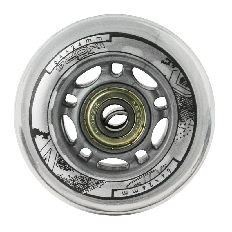 PU 64x24 82A TRANSPARENT (4 Stk.) + ABEC-7 (8 Stk.) SET NILS EXTREME