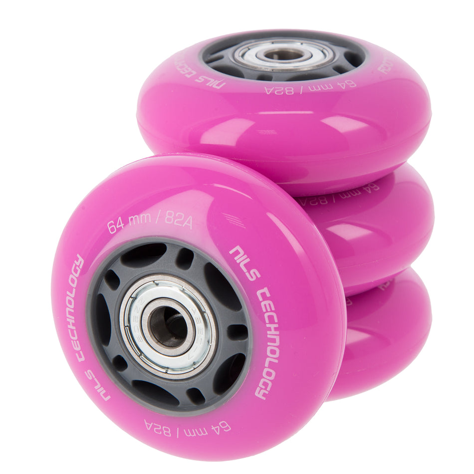 PU 64x24 82A (4 Stk.) ROSA + ABEC-7 (8 Stk.) SET NILS EXTREME