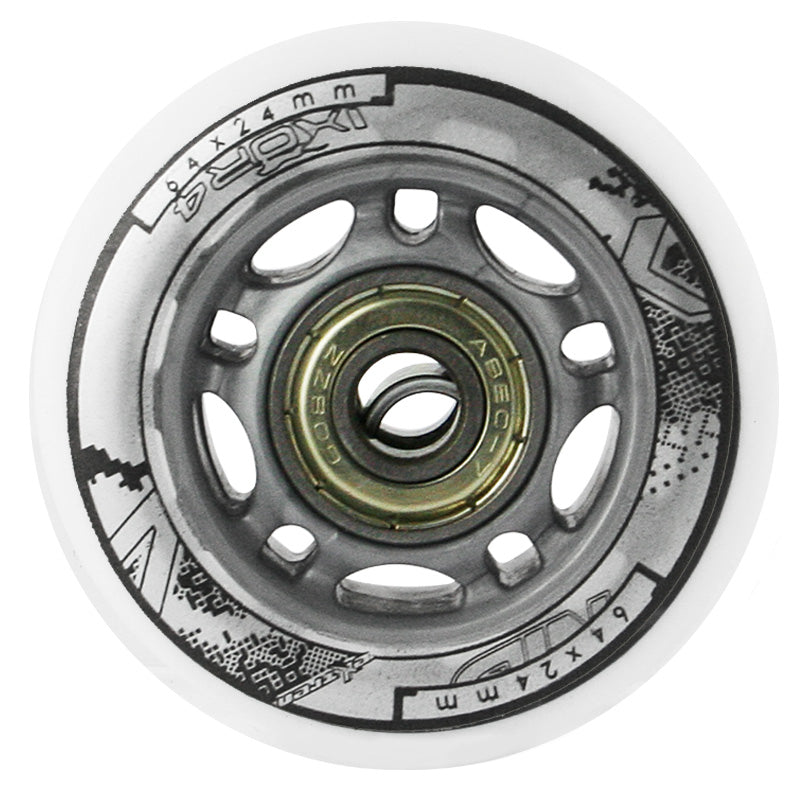PU 64x24 82A WEIß (4 Stk.) + ABEC-7 (8 Stk.) SET NILS EXTREME