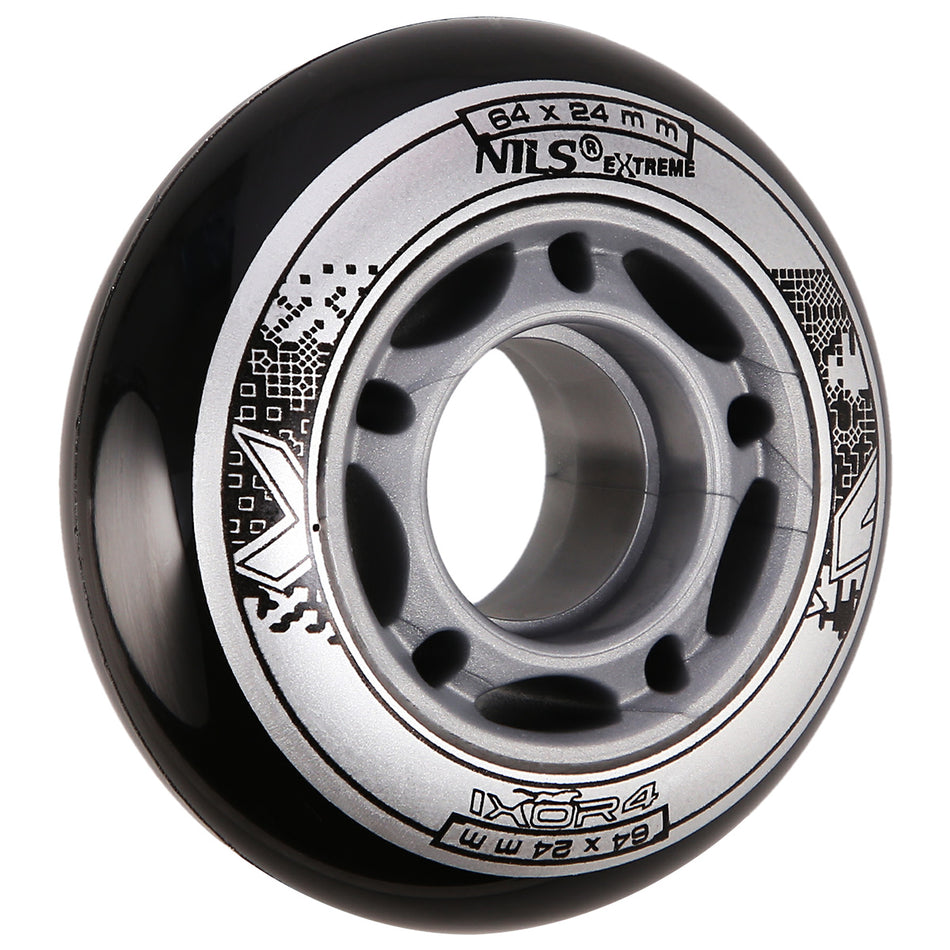 PU 64x24 82A SCHWARZ ROLLEN (4 Stk.) NILS EXTREME