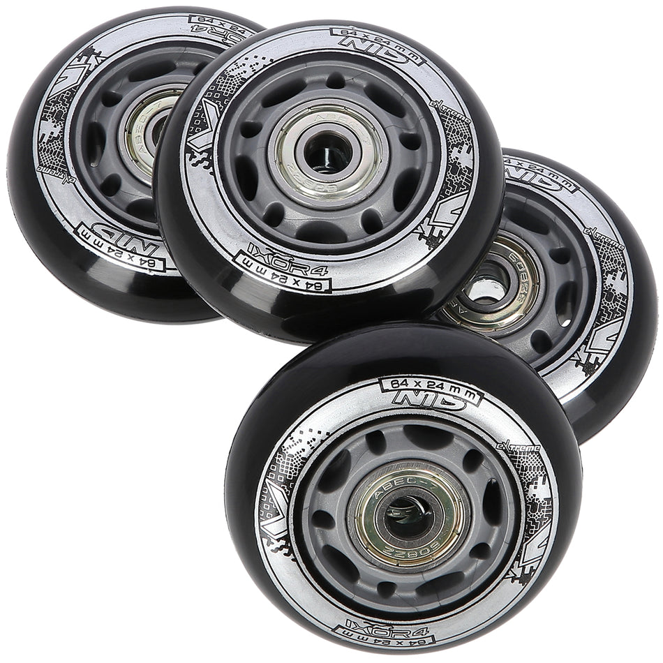 PU 64x24 82A SCHWARZ (4 St.) + ABEC-9 (8 St.) SET NILS EXTREME