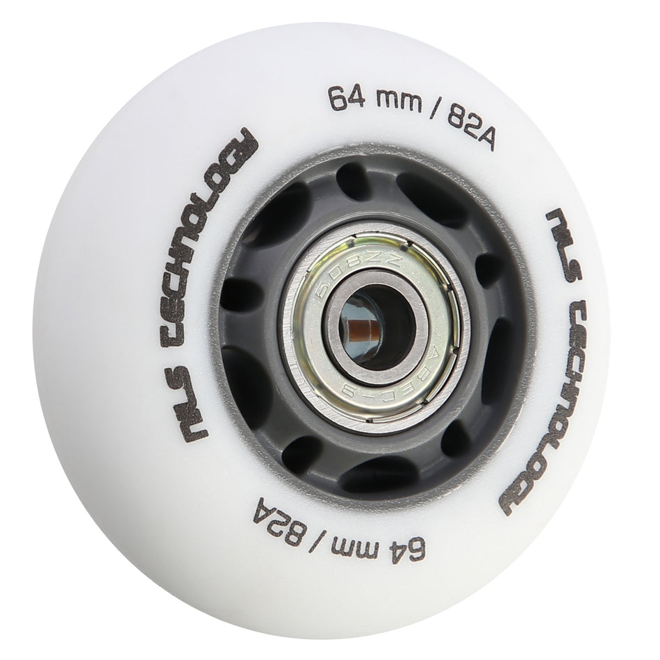 PU 64x24 82A WEIß MATT (4 St.) + ABEC-9 (8 St.) SET NILS EXTREME
