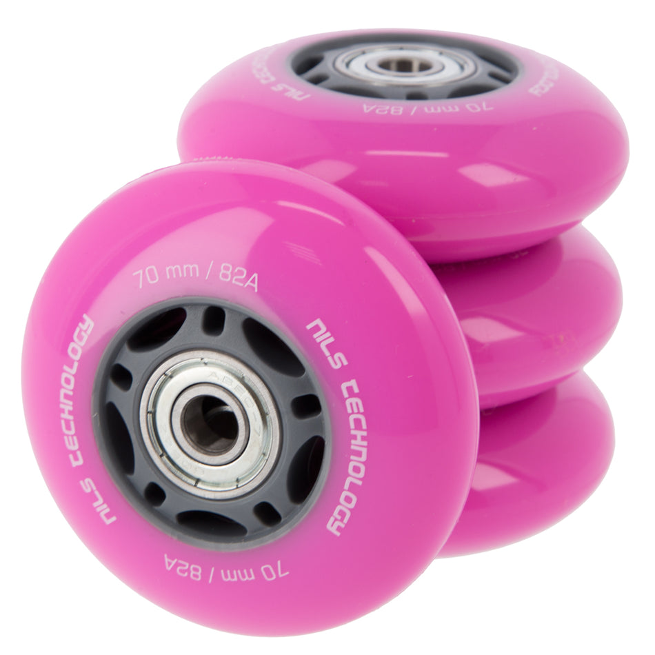 PU 70x24 82A (4 Stk.) ROSA + ABEC-7 (8 Stk.) SET NILS EXTREME