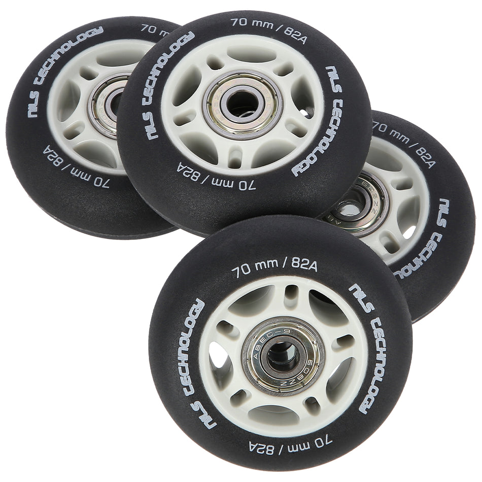 PU 70x24 82A SCHWARZ MATT (4 St.) + ABEC-9 (8 St.) SET NILS EXTREME